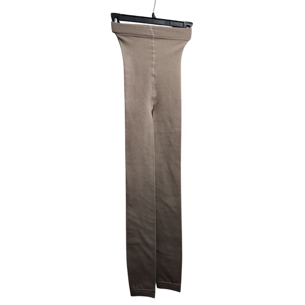 Anne Klein Taupe Seamless Leggings Stretch Comfort Athleisure fleece lined M/L